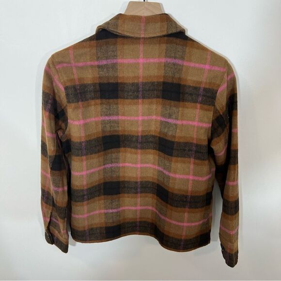 BB Dakota by Steve Madden Boxy Shacket in Cashew Plaid | Size XS - Picture 6 of 9